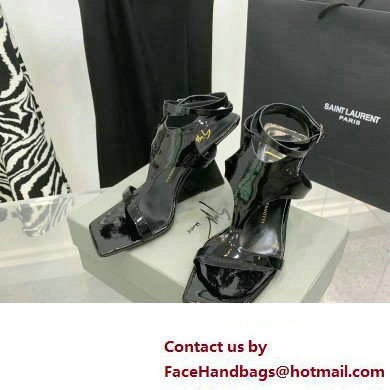 Giuseppe Zanotti Heel 8.5cm Tutankamon patent leather sandals Black 2023 - Click Image to Close