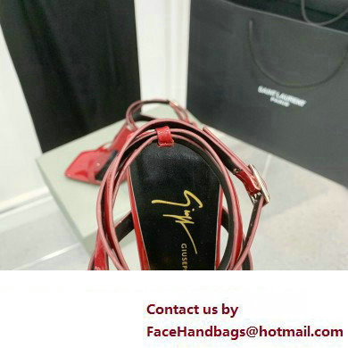 Giuseppe Zanotti Heel 8.5cm Tutankamon patent leather sandals Red 2023 - Click Image to Close