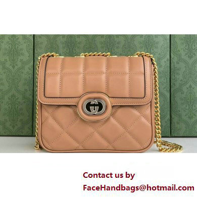 Gucci Deco mini shoulder bag 741457 in quilted Leather Beige 2023