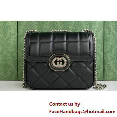 Gucci Deco mini shoulder bag 741457 in quilted Leather Black 2023