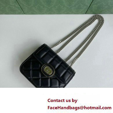 Gucci Deco mini shoulder bag 741457 in quilted Leather Black 2023