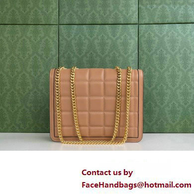 Gucci Deco small shoulder bag 740834 in quilted Leather Beige 2023
