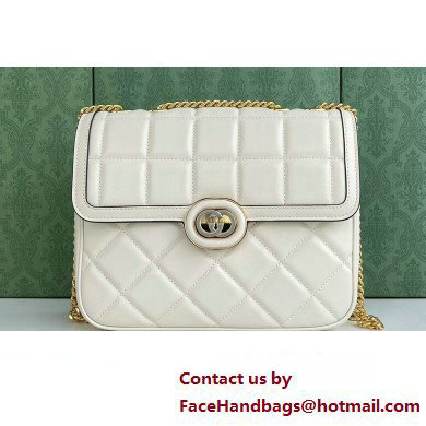 Gucci Deco small shoulder bag 740834 in quilted Leather White 2023