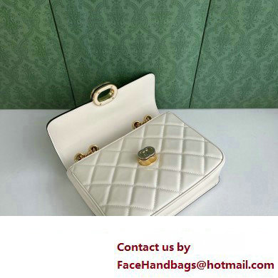 Gucci Deco small shoulder bag 740834 in quilted Leather White 2023