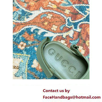 Gucci Horsebit flatform sandals 742435 Green 2023