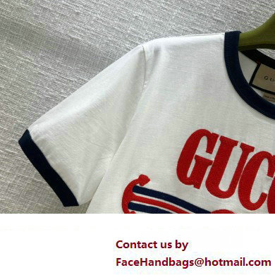 Gucci Interlocking G Web cotton jersey T-shirt off white 2023