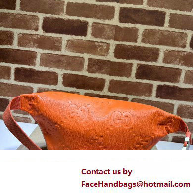 Gucci Leather Jumbo GG belt Bag 645093 Orange 2023