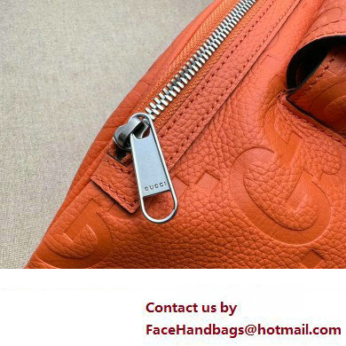 Gucci Leather Jumbo GG belt Bag 645093 Orange 2023