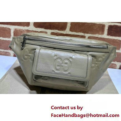 Gucci Leather Jumbo GG belt Bag 645093 Taupe 2023