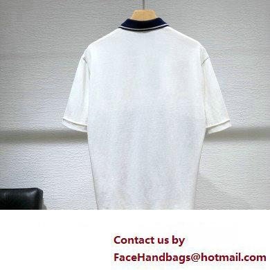 Gucci MEN'S cotton piquet polo shirt white/black 2023