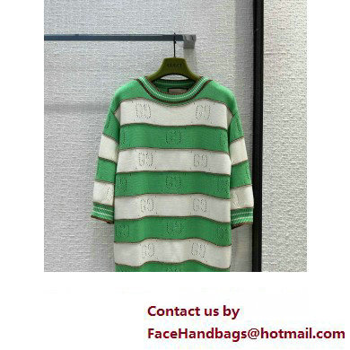 Gucci Striped GG cotton sweater 2023