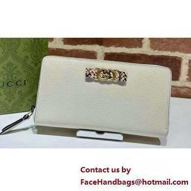 Gucci Zip wallet with Interlocking G python bow 750458 White 2023 Gucci Zip wallet with Interlocking G python bow 750458 White 2023