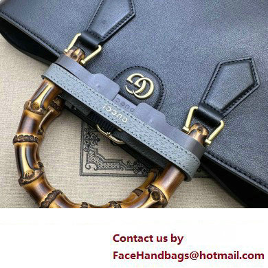 Gucci leather Diana medium tote bag 750394 Black 2023