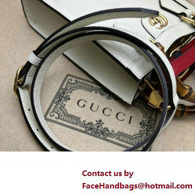Gucci leather Diana mini tote bag 739079 White 2023