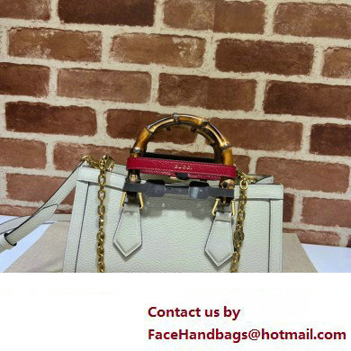 Gucci leather Diana small shoulder bag 735153 White 2023