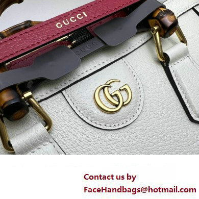 Gucci leather Diana small shoulder bag 735153 White 2023