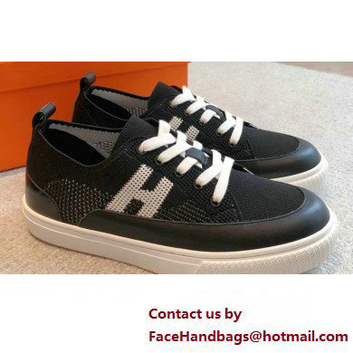 Hermes Knit and calfskin Deep Women/Men Sneakers 05 2023