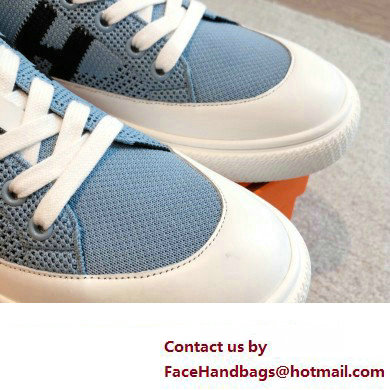Hermes Knit and calfskin Deep Women/Men Sneakers 06 2023