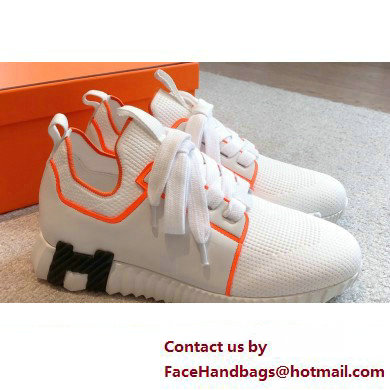 Hermes Knit and calfskin Depart Women/Men Sneakers 02 2023