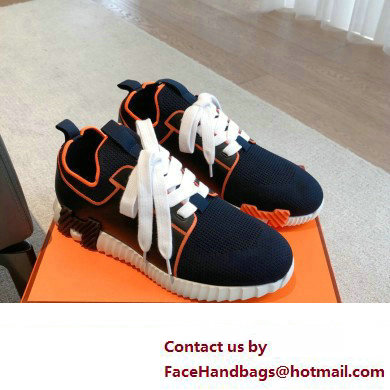 Hermes Knit and calfskin Depart Women/Men Sneakers 03 2023