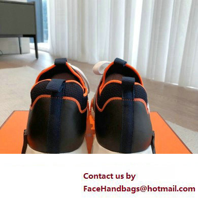 Hermes Knit and calfskin Depart Women/Men Sneakers 03 2023
