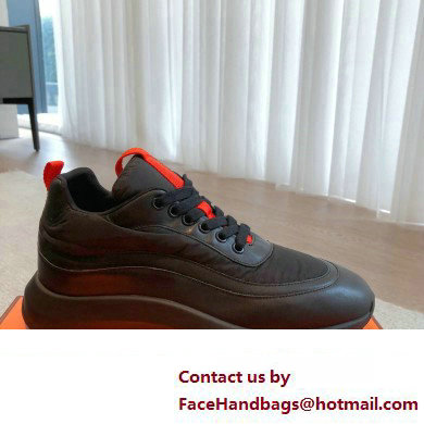 Hermes fabric and calfskin Gramme Men's Sneakers 02 2023 - Click Image to Close