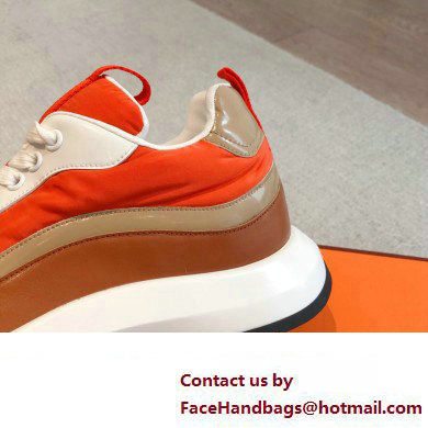 Hermes fabric and calfskin Gramme Men's Sneakers 04 2023
