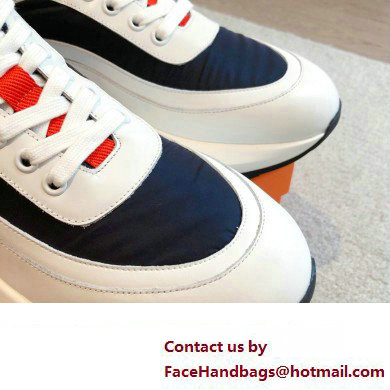 Hermes fabric and calfskin Gramme Men's Sneakers 05 2023
