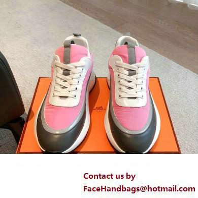 Hermes fabric and calfskin Gramme Men's Sneakers 06 2023 - Click Image to Close