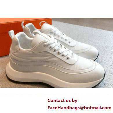 Hermes fabric and calfskin Gramme Men's Sneakers 07 2023 - Click Image to Close
