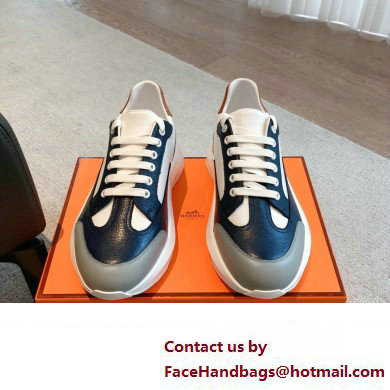 Hermes fabric and calfskin Gramme Men's Sneakers 08 2023 - Click Image to Close