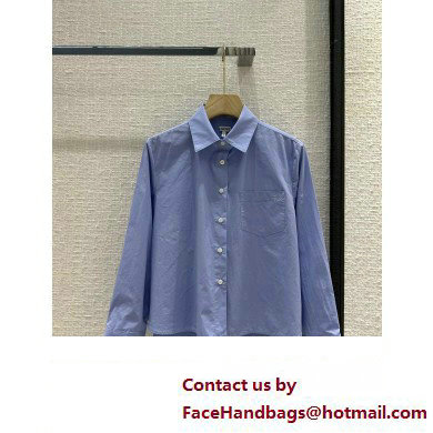 LOEWE Anagram trapeze shirt in cotton poplin BABY BLUE 2023