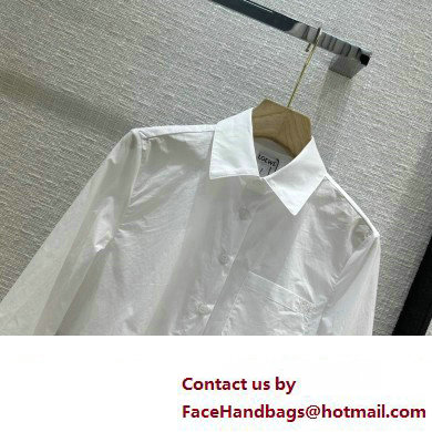 LOEWE Anagram trapeze shirt in cotton poplin WHITE 2023