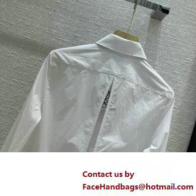 LOEWE Anagram trapeze shirt in cotton poplin WHITE 2023