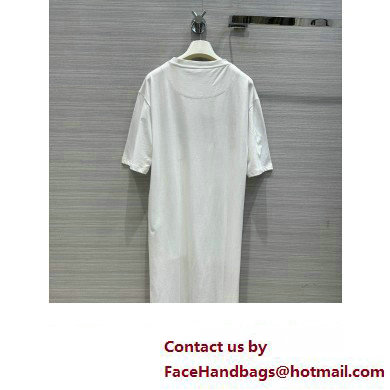 LOEWE hat T-shirt dress in cotton white 2023
