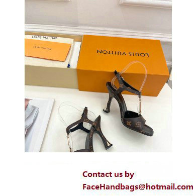 Louis Vuitton Heel 9.5cm Sparkle Sandals Monogram with LV Initials chain 2023