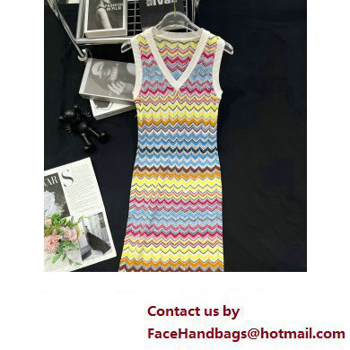 MISSONI Viscose lame striped DRESS 2023 - Click Image to Close