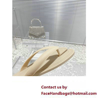 Maison Margiela Tabi Flip-Flops Rubber Thong Sandals Beige 2023 - Click Image to Close