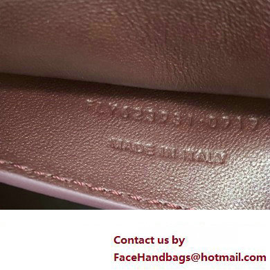 Saint Laurent cassandra medium top handle in grain de poudre embossed leather 623931 White