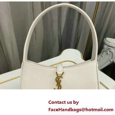 Saint Laurent le 5 a 7 mini bag in vegetable-tanned leather 710318 White