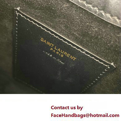 Saint Laurent le 5 a 7 mini vertical Bag in vegetable-tanned leather 735214 Black
