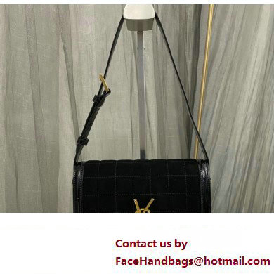 Saint Laurent solferino small bag in quilted nubuck suede 739139 Black Saint Laurent solferino small bag in quilted nubuck suede 739139 Black