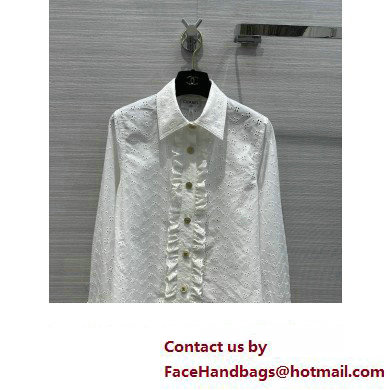chanel white cotton shirt 2023