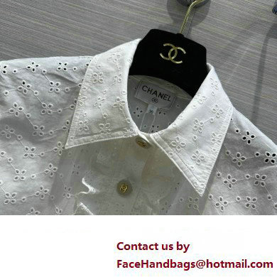 chanel white cotton shirt 2023