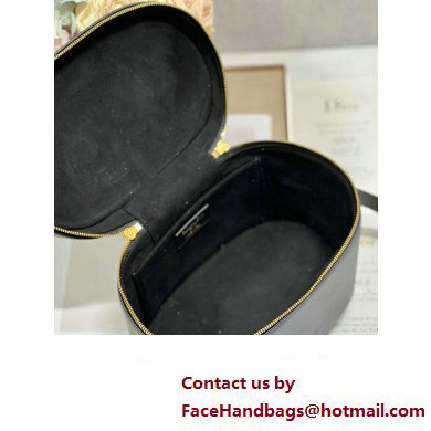 dior black calfskin large CD Signature Vanity Case 2023