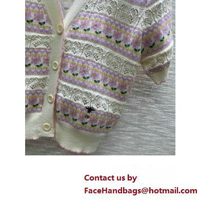 dior flowers cashmere knit cardigan 2023