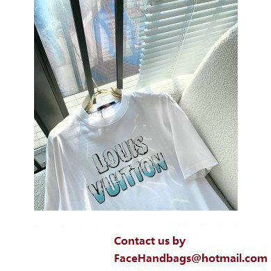 louis vuitton Embroidered Beads Cotton T-Shirt WHITE 2023
