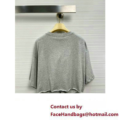miu miu gray cotton t-shirt 2023