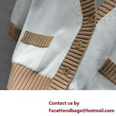 prada Cropped cotton cardigan white 2023