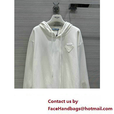 prada white oversized hoodie 2023